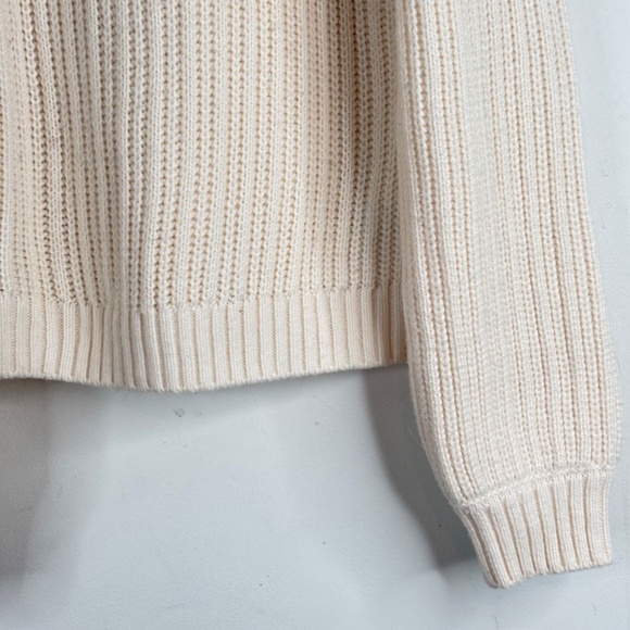 Janie and Jack Cream Ruffle Sweater 8 Bow Chunky Holiday Photos Christmas Preppy - Picture 4 of 12